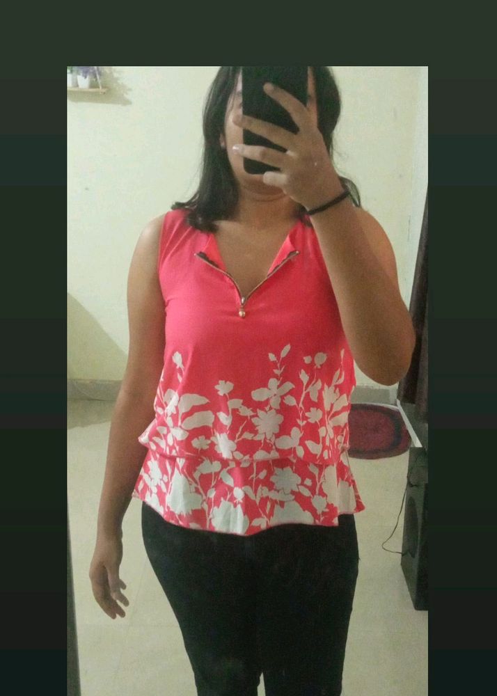 Pink Sleeveless Top