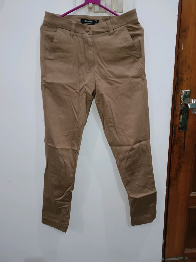 Formal Pants For Women's Wear Tan Colour