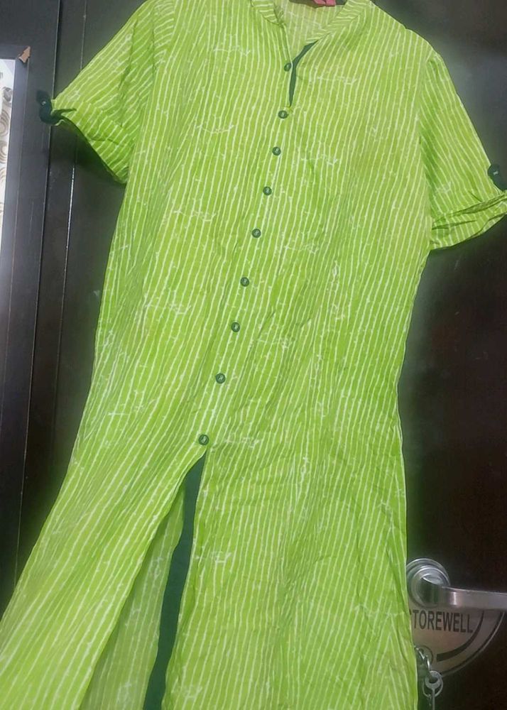 Fluorescent Green Kurti For Girl Or Woman 38 Bust