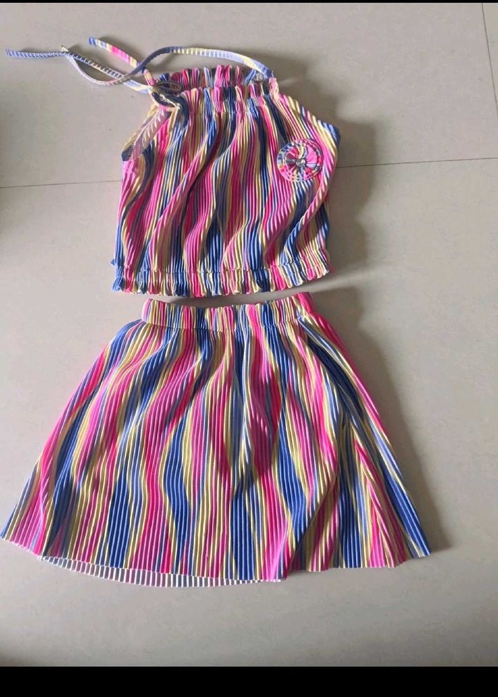 Multi Color Kids Dress For Girl