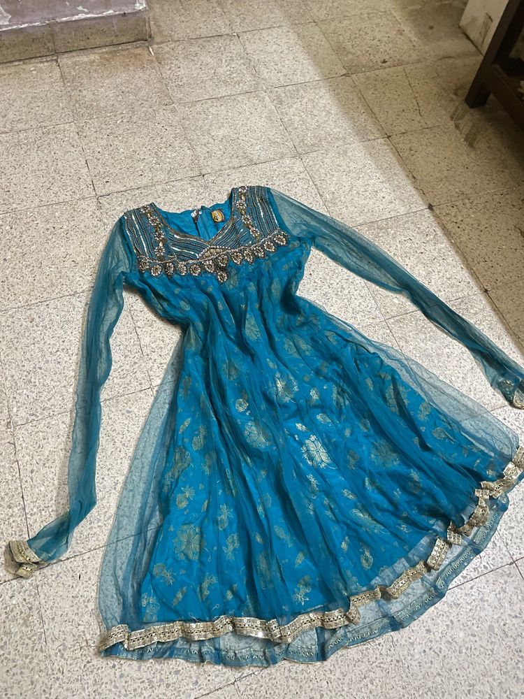 PRICE DROPPED!!!! Blue Sequenced Anarkali