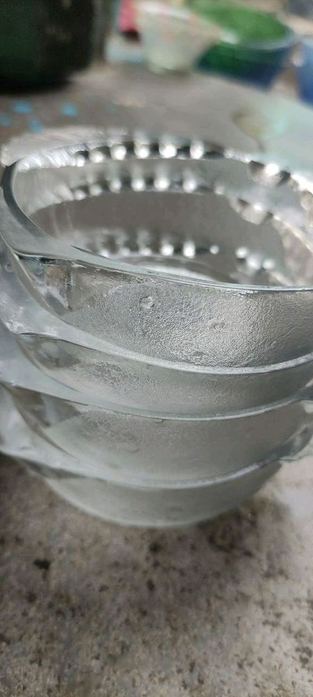 glass bowl mango shape