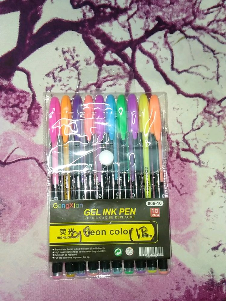 Neon Gel Ink Pen