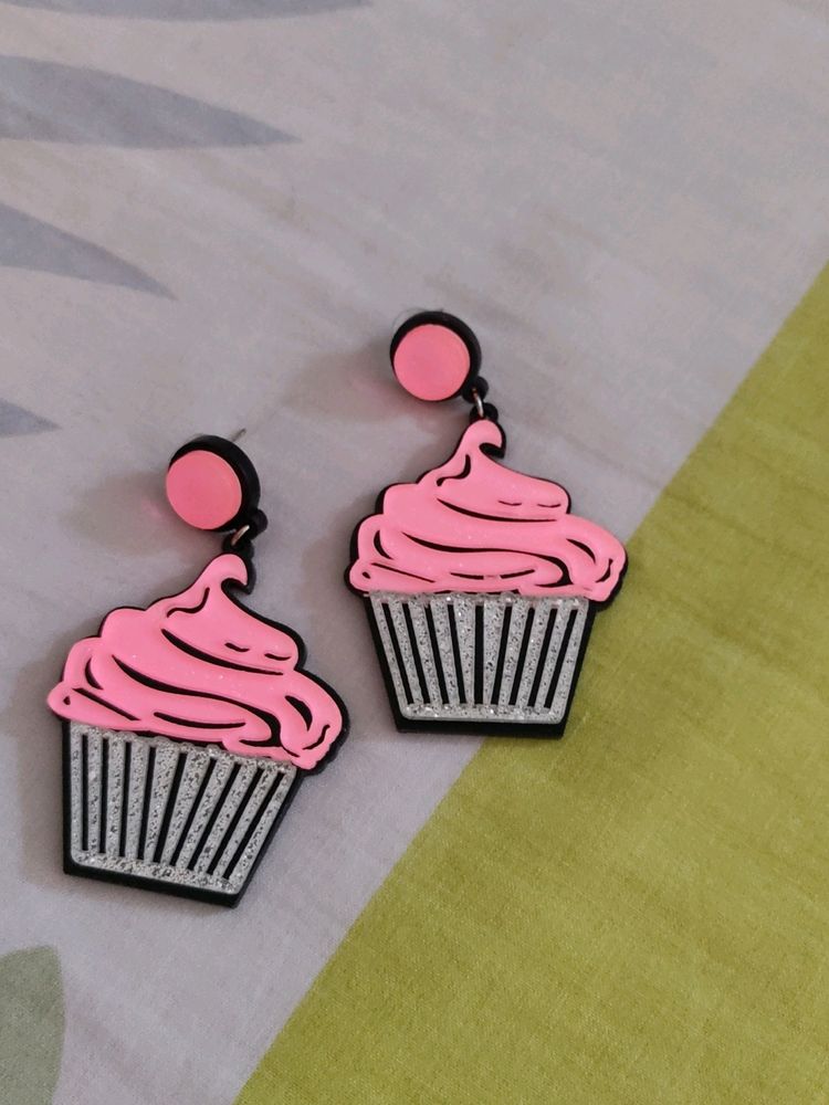 Whimsical Cupcake Earring