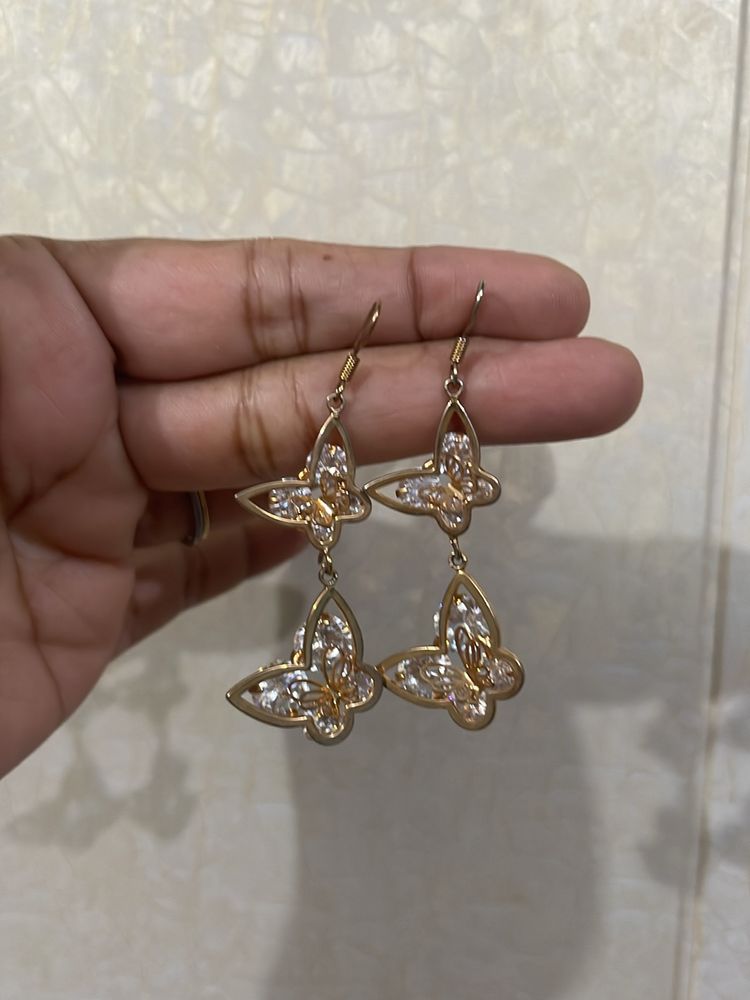 Butterfly Shape Diamond Earrings