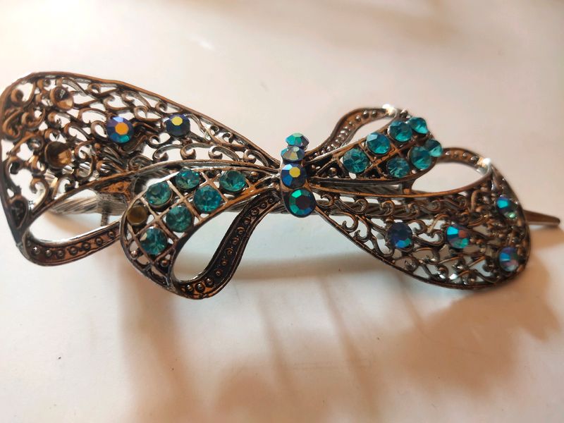 Peacock Blue Hair Clip