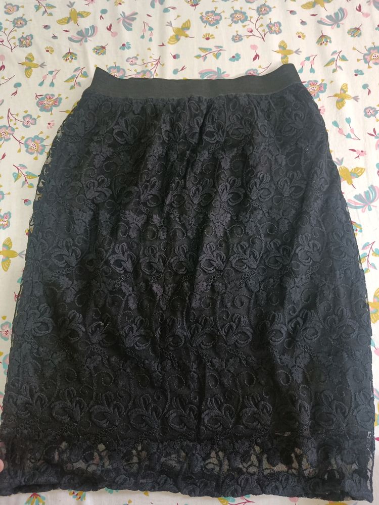 Black Lace Skirt