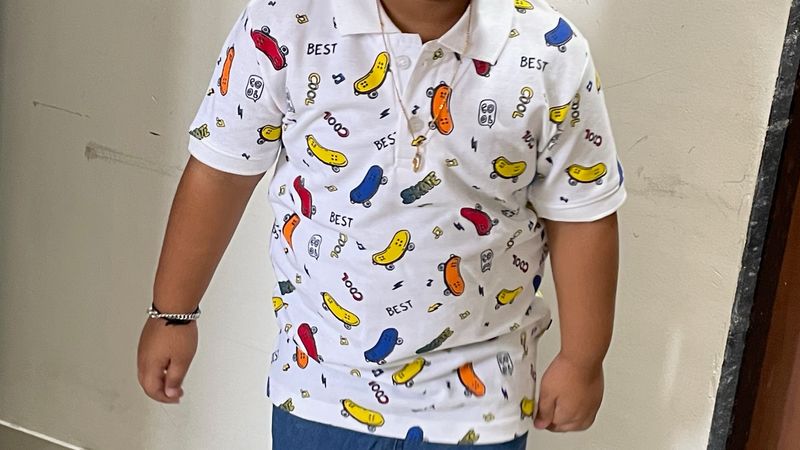 Boys Printed Collerd Tshirt