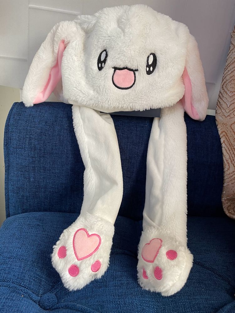 Moving Ear Rabbit Hat - Imported Soft Toy