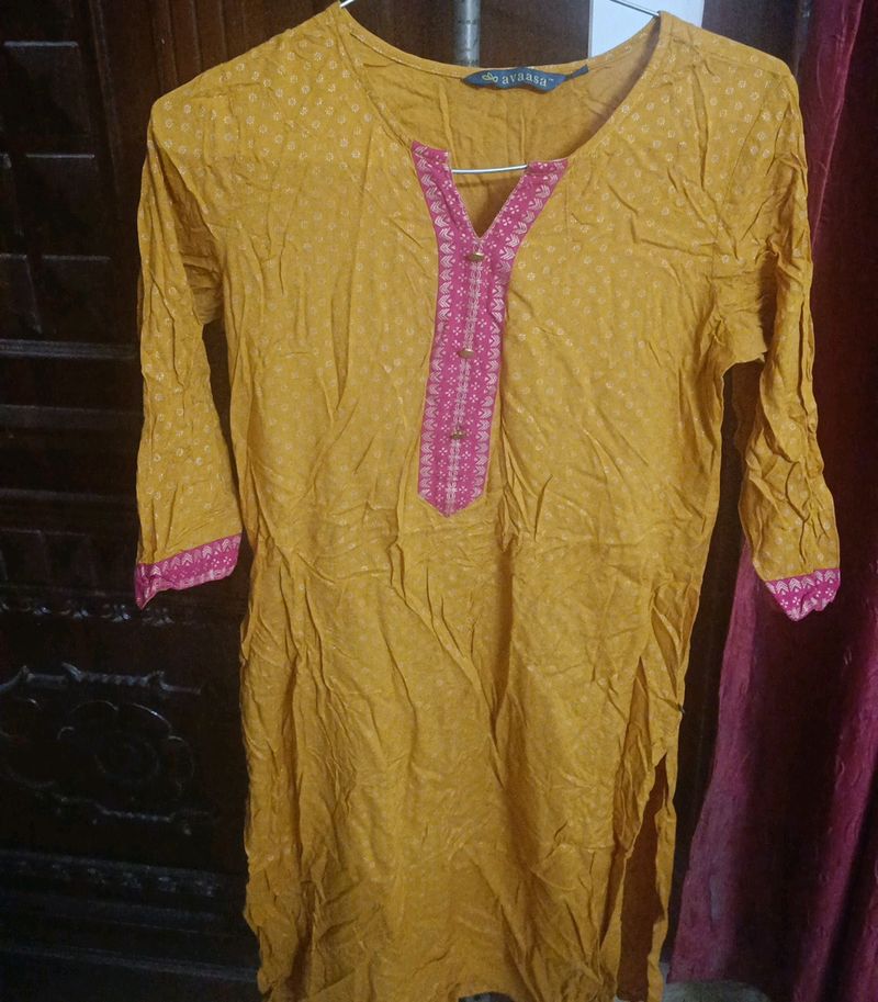 Mustard yellow Kurti