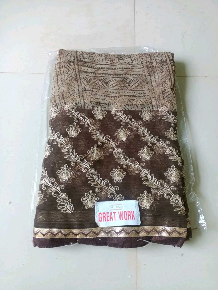 Brown Saree