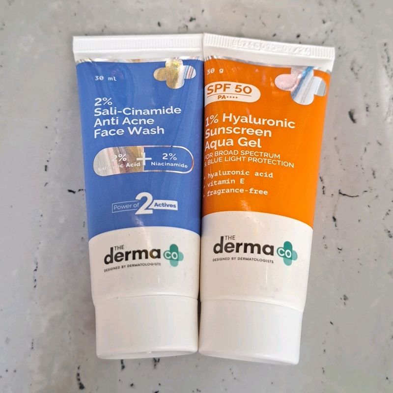 The Derma Co Sunscreen And Face Wash Combo