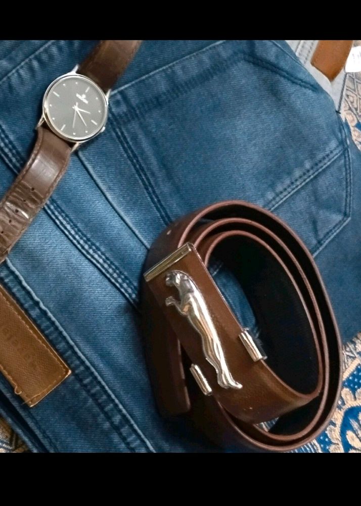 Designer Belt N Watch ⌚