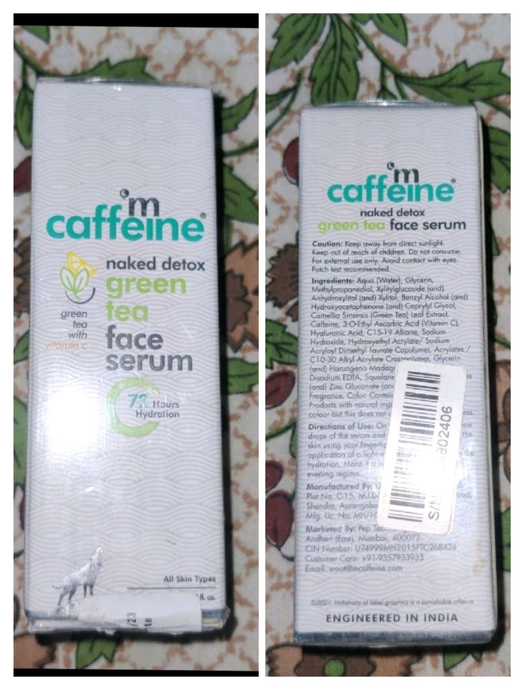 MCAFFAINE GREEN TEA DETOX FACE SERUM