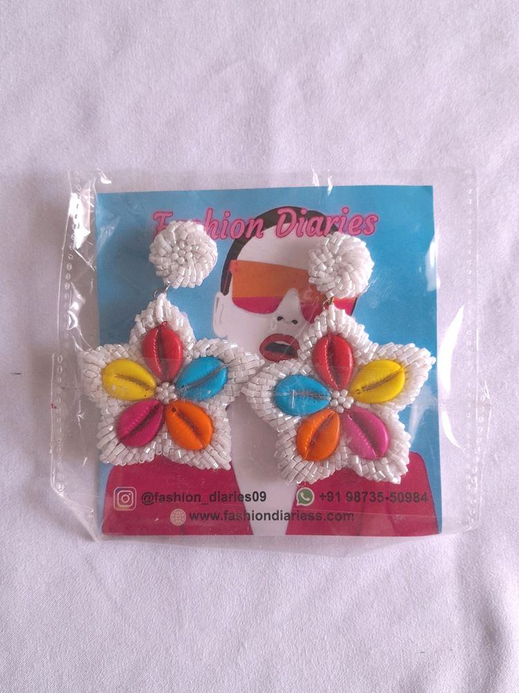 Multi Color Beads Earrings