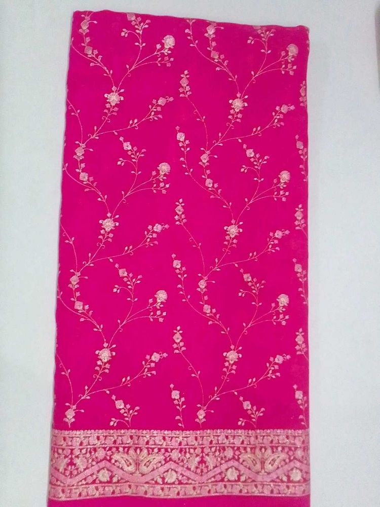 Beautiful Pink Colour Saree