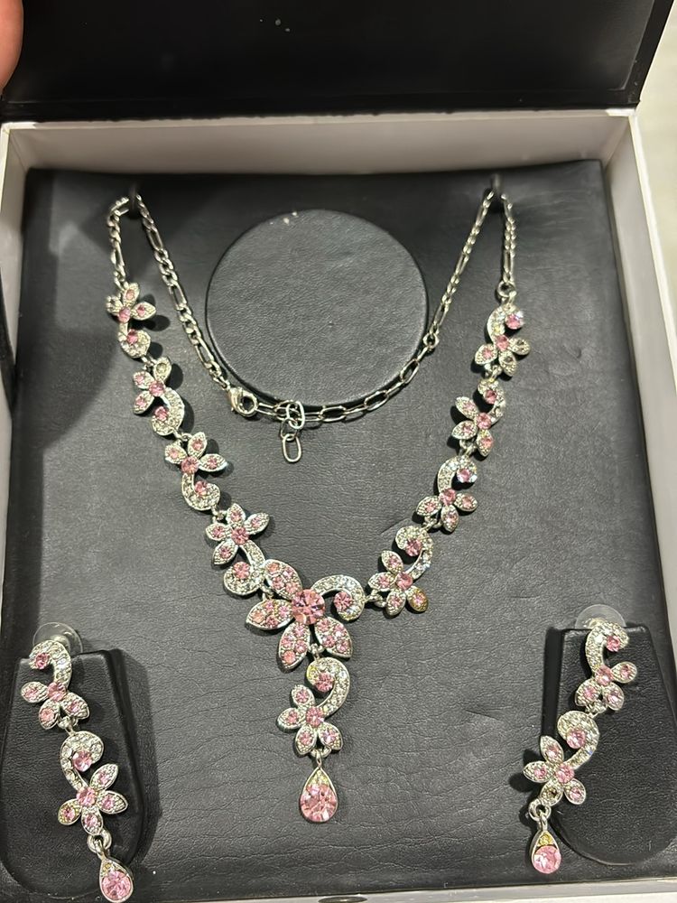 Elegant Necklace Jewellery Wid Earrings