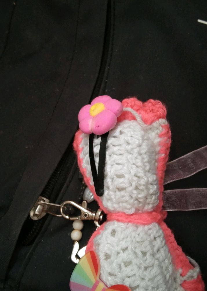 BOW KEYCHAIN!!! crochet 🎀