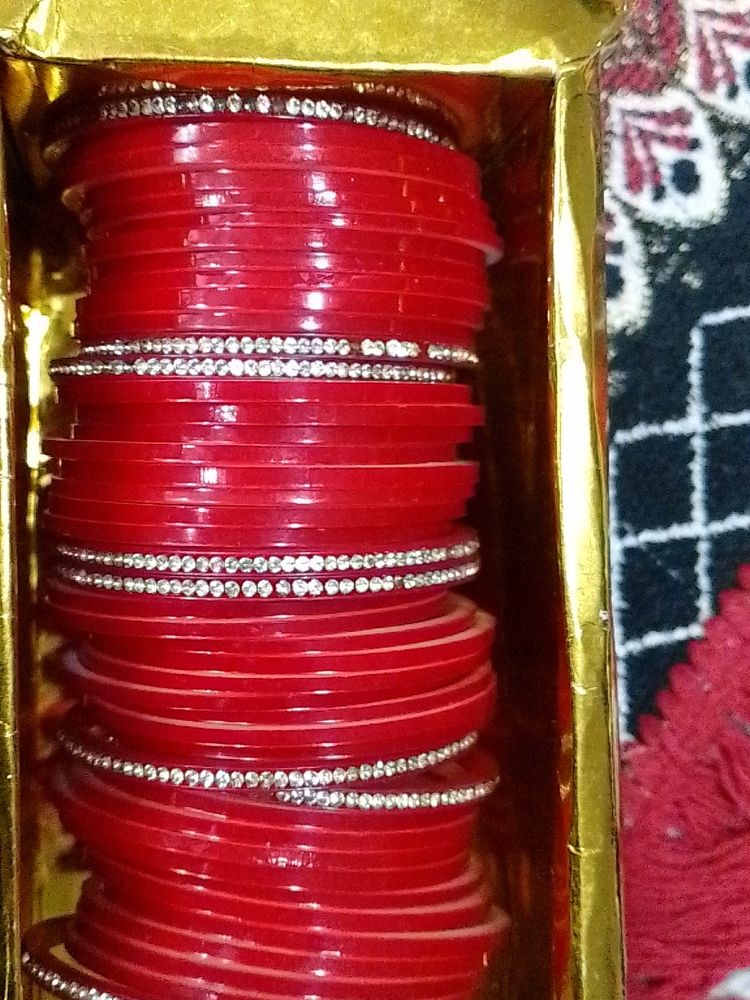 Bangles Set For Bridal Red Colour