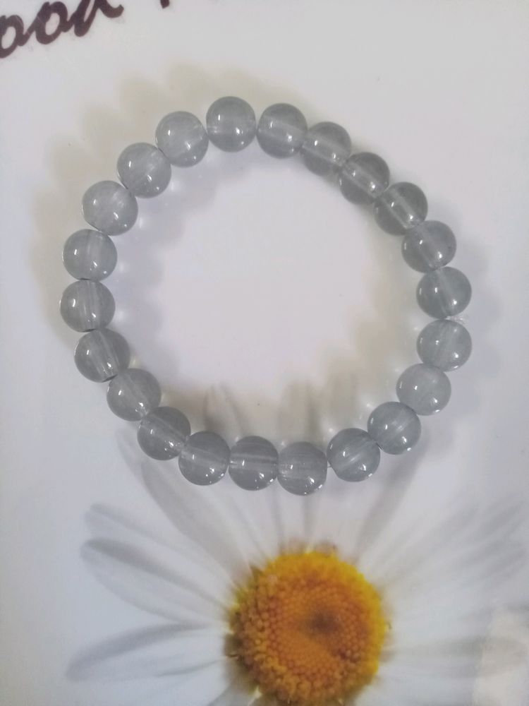 CUTE GREY COLOUR JELLY BEADS BRACELET 🩶