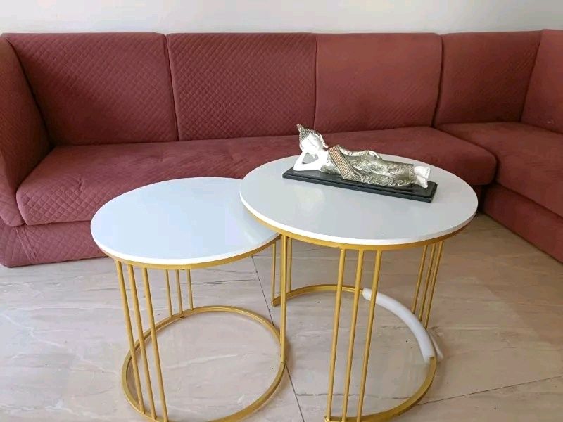 Living Room Coffee Table Metal Gold