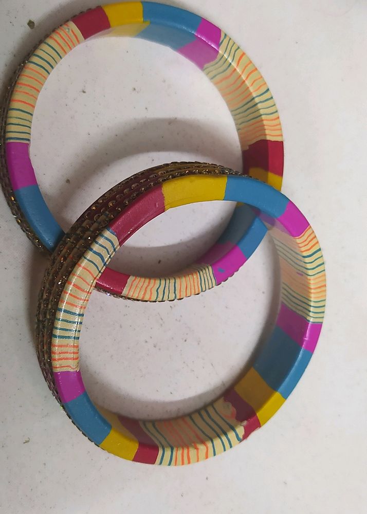 New Lac Lehriya Pattern Bangle