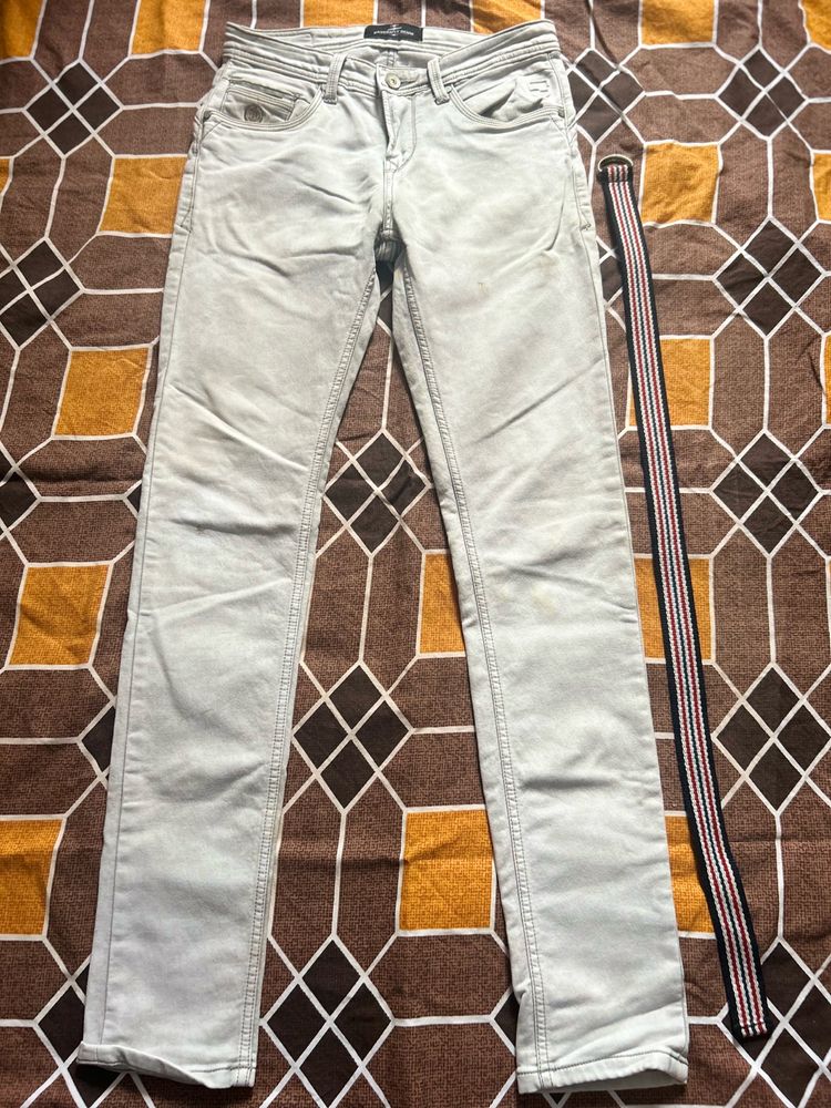 Off White Branded Jeans With Belt Free🔥🔥(Men)