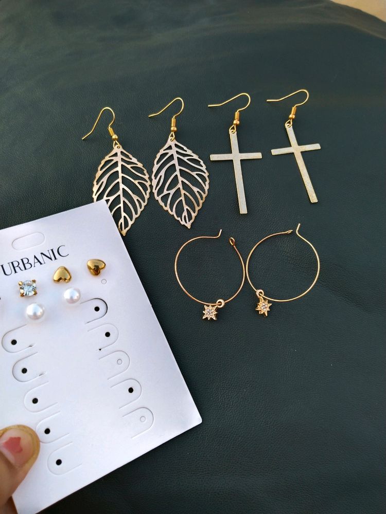 Pack Of 6 Earrings Set Trendy