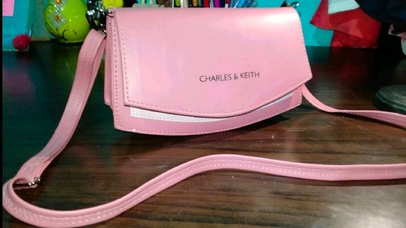 Charles & Keith Pink Sling Bag