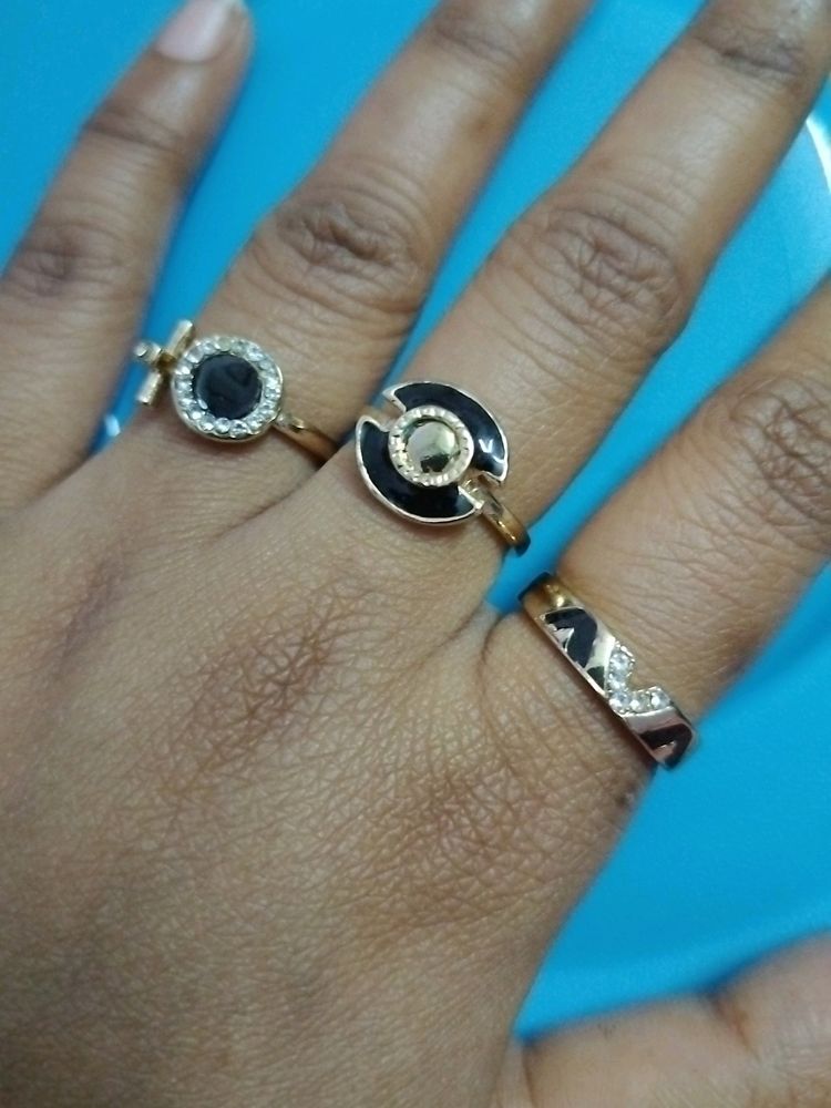 Gold Plated Rings Of 3