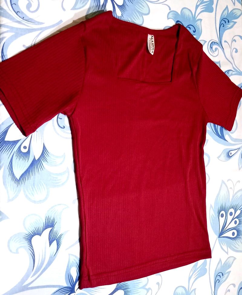 Maroon Tshirts Regular Fit