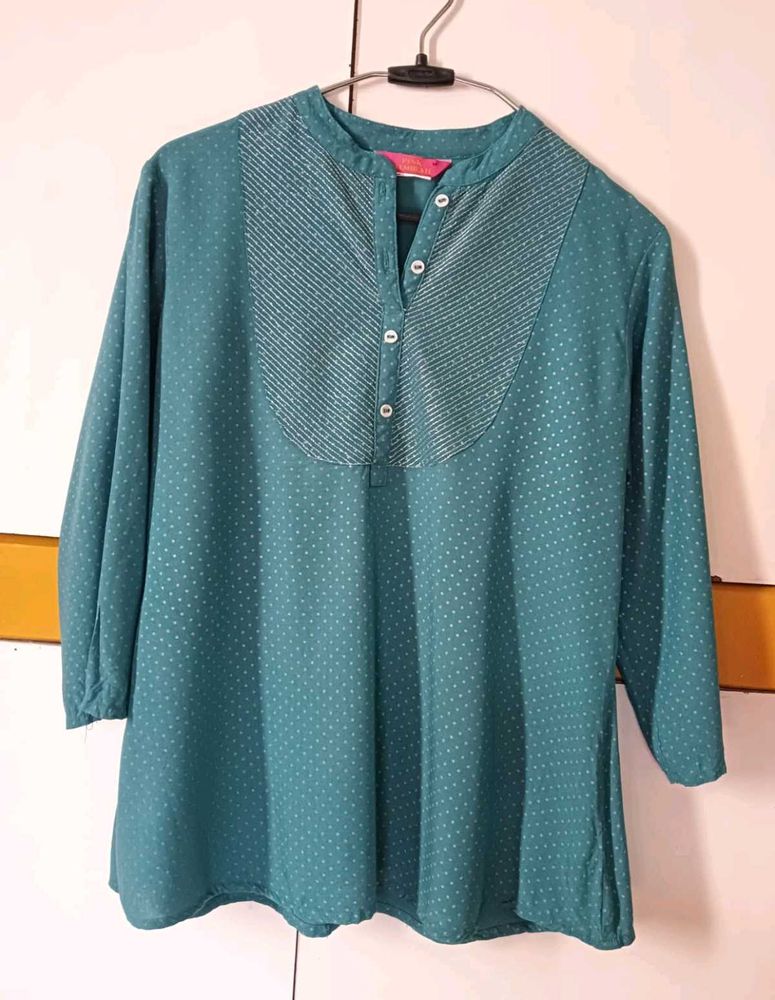 Blue Decent Short Kurti