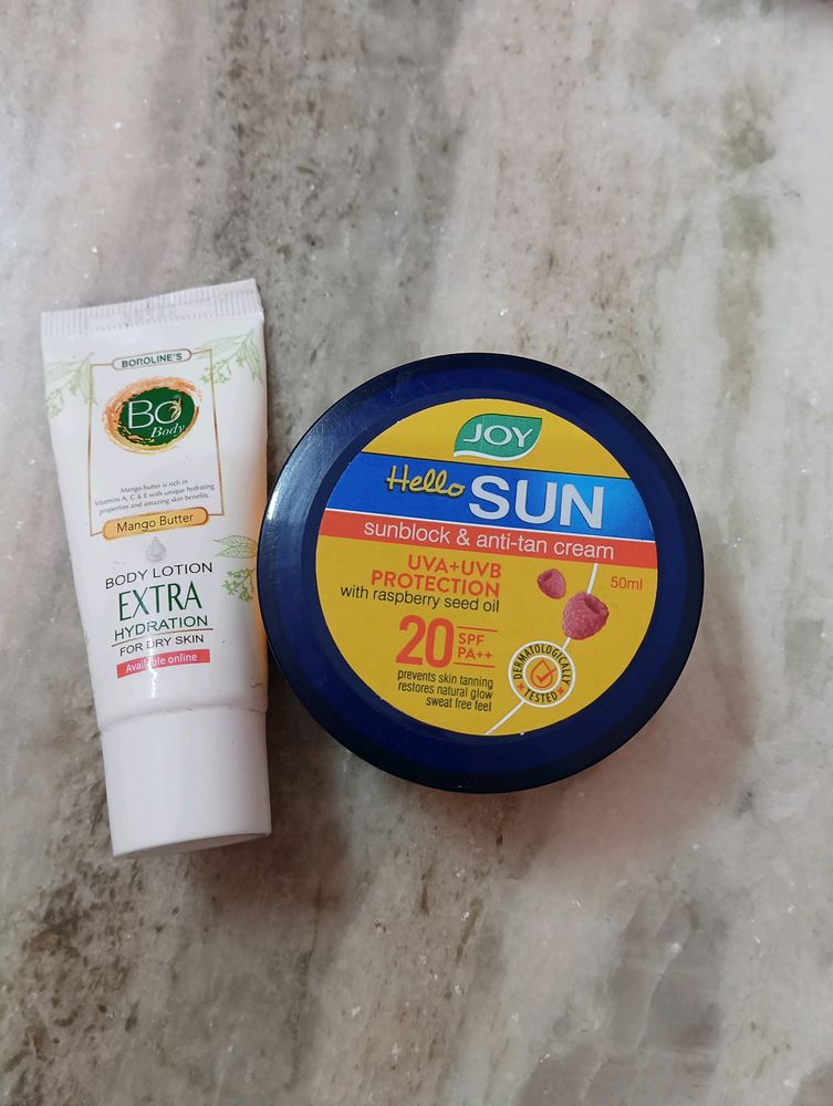 Sunblock And Anti-tan Cream , Mango Butter Body