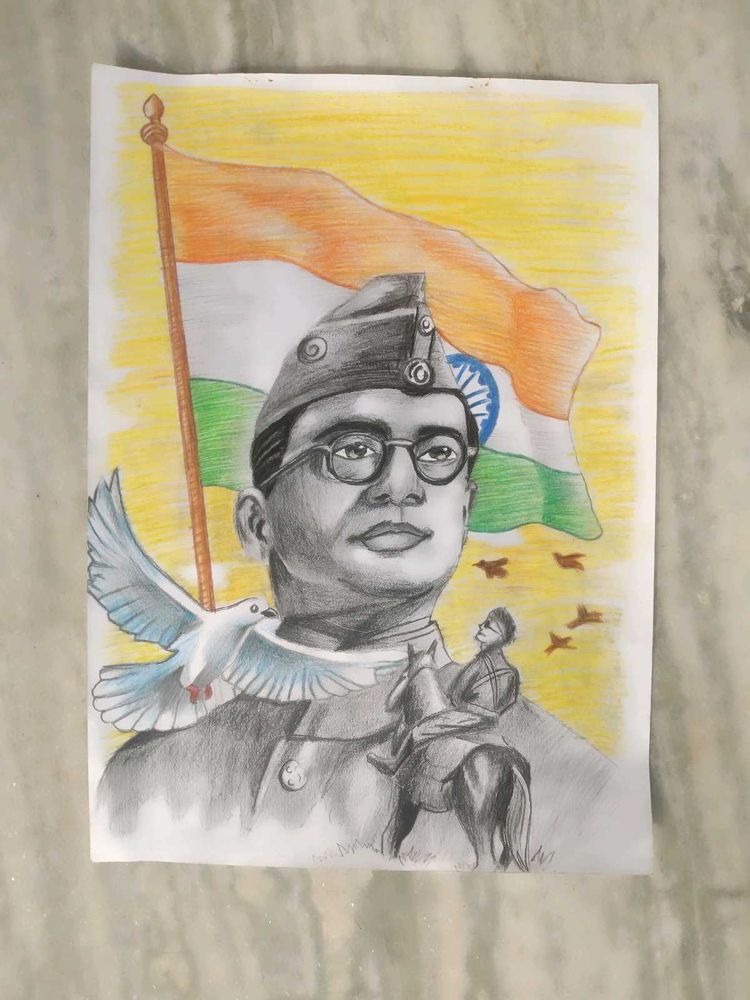 Netaji Subhash Chandra Bose Drawing