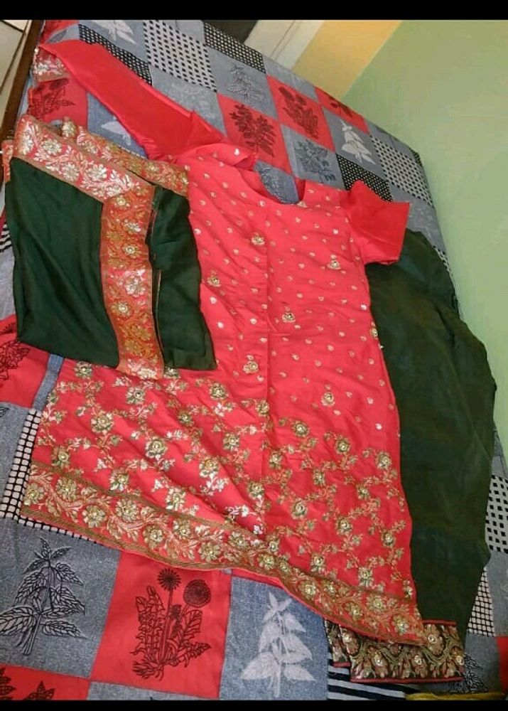 Beautiful Suite Banarasi Silk 1 2 Time Use