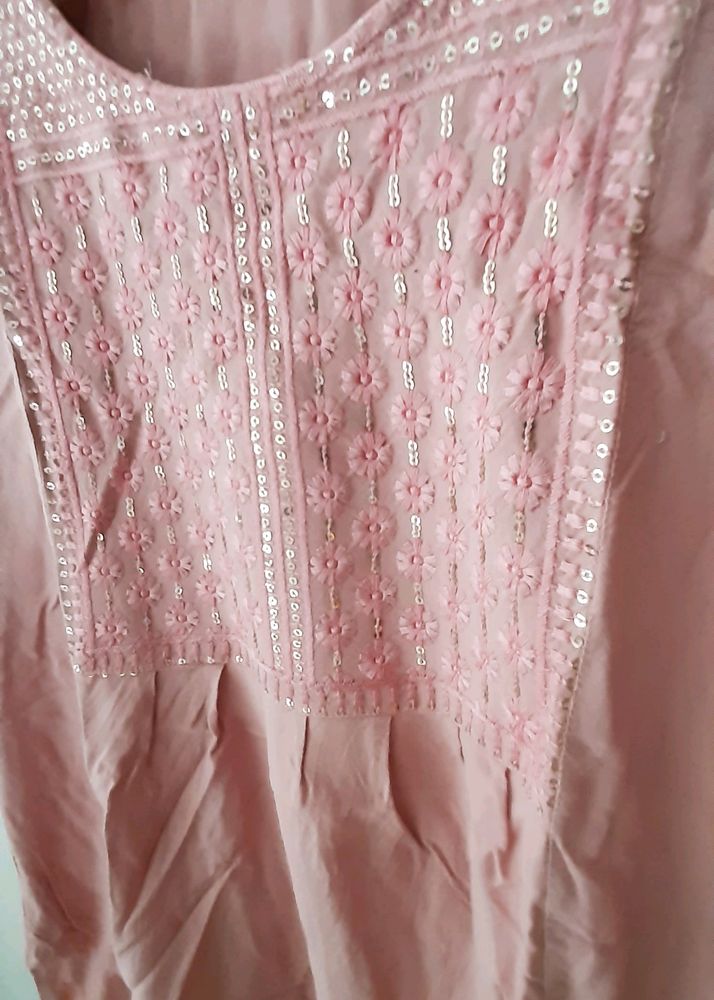 Pure Cotton Light Pink Kurta