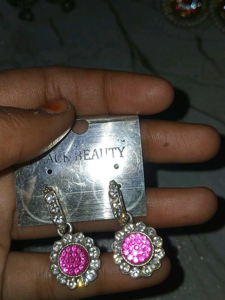 A Pink Colour Earring