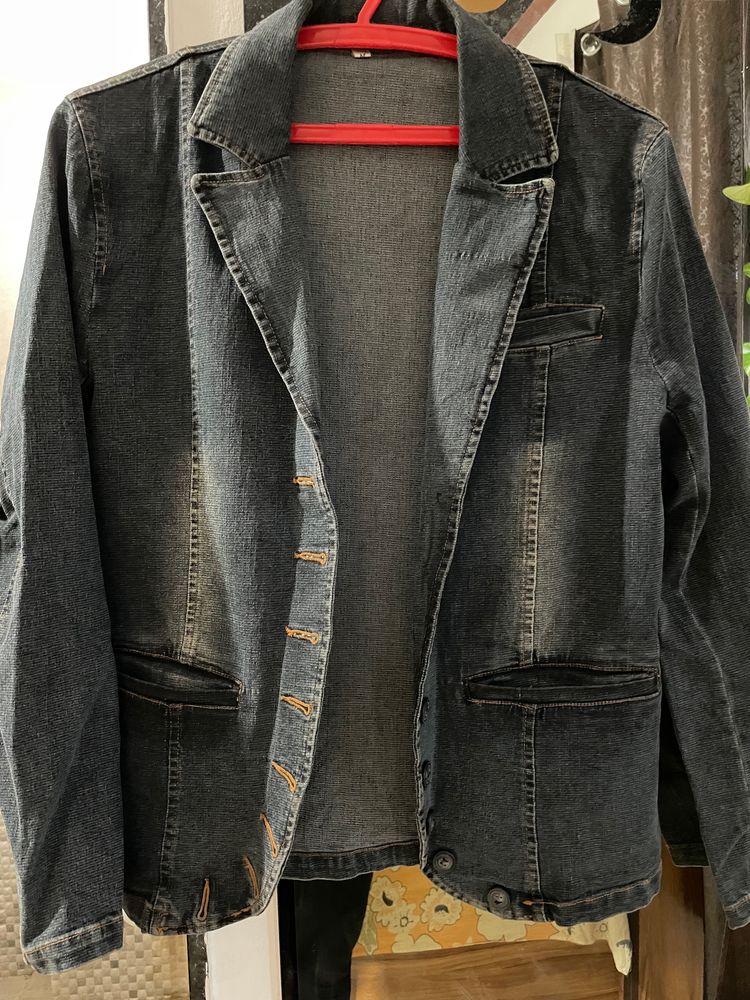 Denim Jacket Blazer Style In Excellent Condition