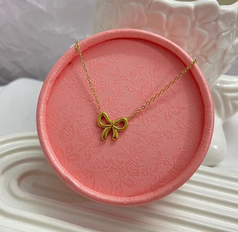 Bow chain Gold Necklace