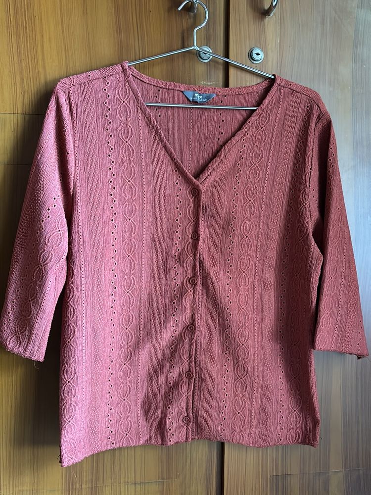 Brown A-line Blouse