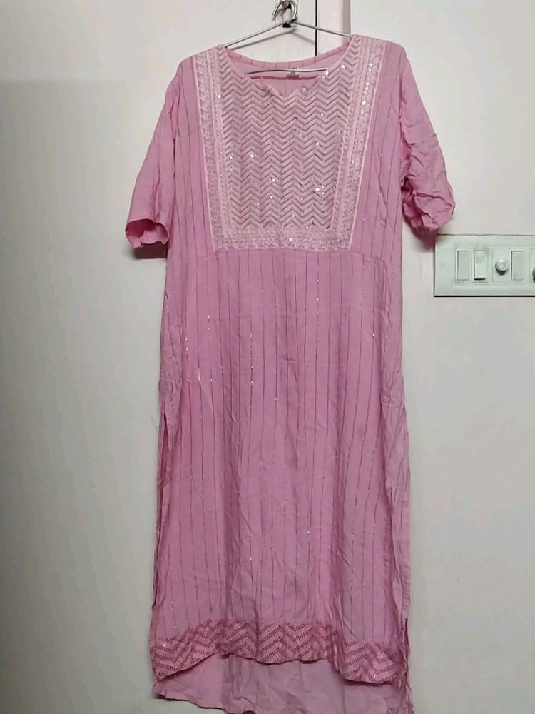 Pink Daily Wear Kurti