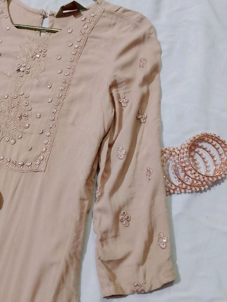 Peach Kurta Set