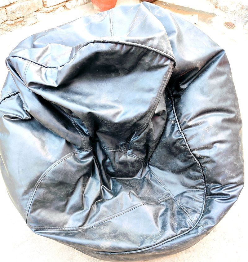 Leather Bean Bag Filled