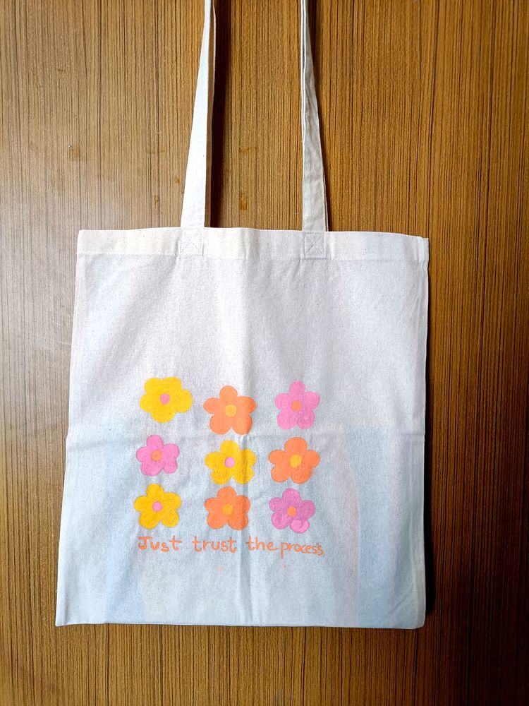 Pinteresty Handpainted Tote Bag