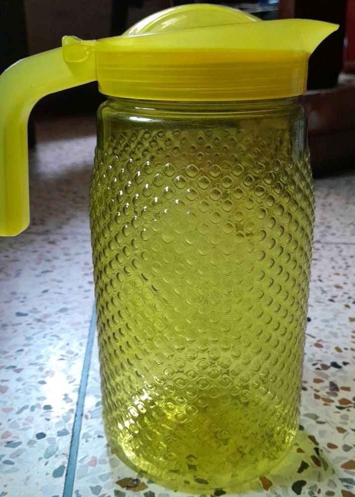 Design Mustard Yellow Jug With 6 Glasses