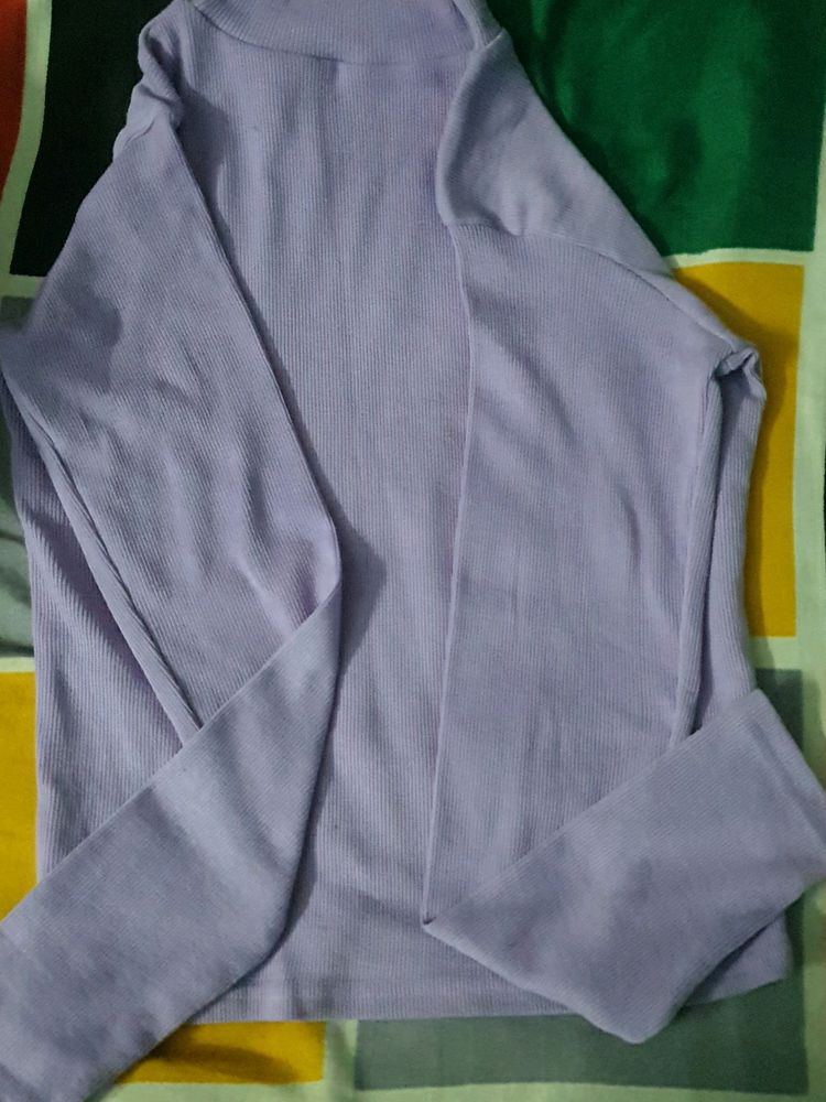 Purple Color Full Sleeves Top ...