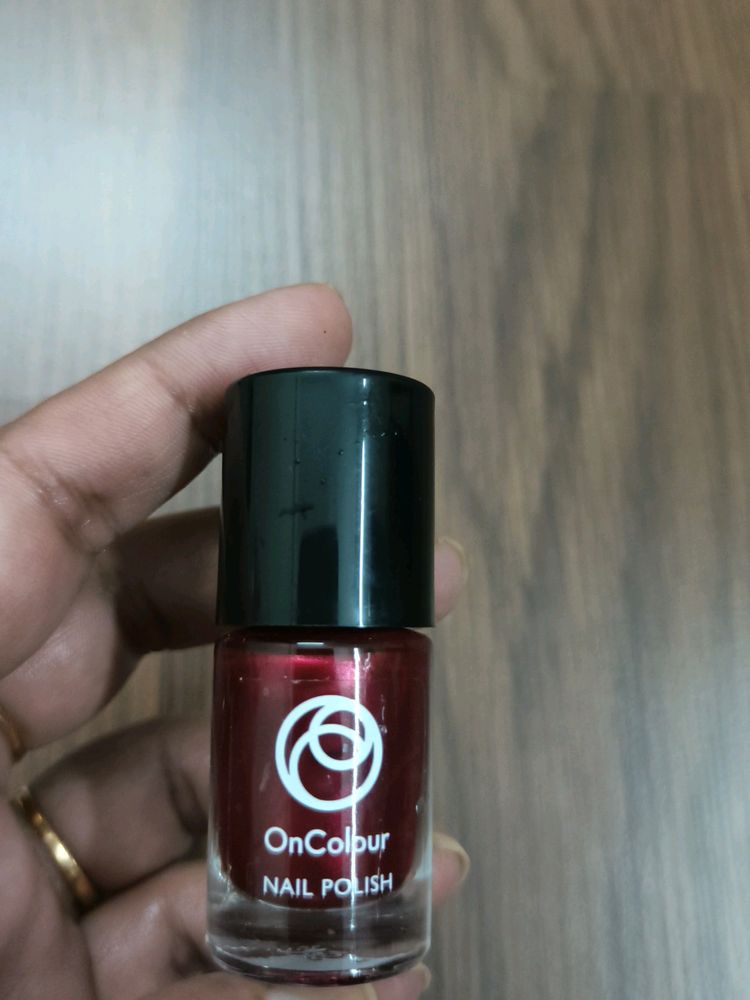 Oriflame On Colour Cherry Burgundy Nail Polish