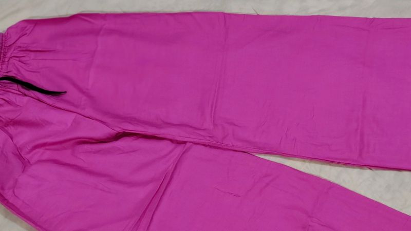 Magenta Pink Palazzo For Women