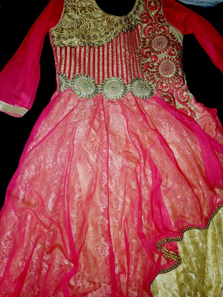 Pink Colour Gown For 12 y/o Girls