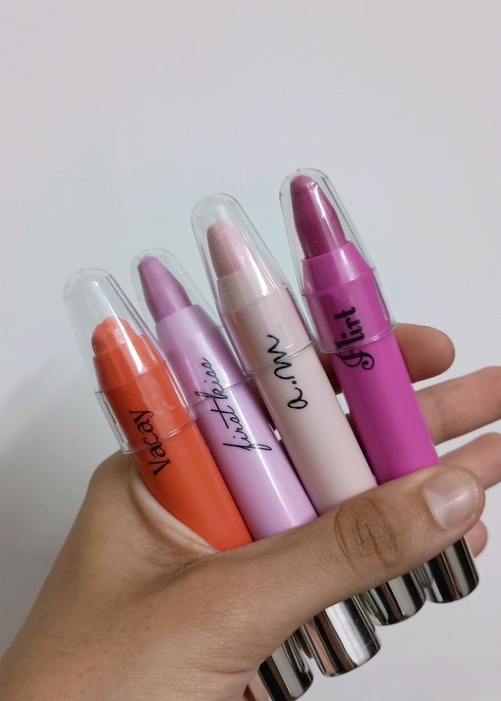 Set Of 4 Lip Crayons (Glossy)